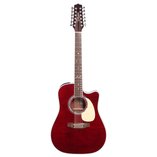 Takamine John Jorgenson Acoustic-Electric Guitar, 12-String (with Case), Red