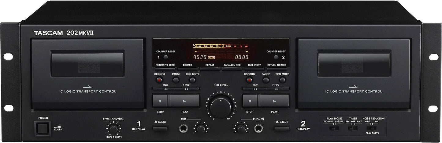 Tascam 202 MK VII Double Cassette Deck (with USB)