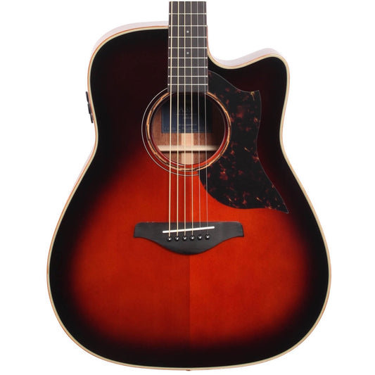 Yamaha A3M Acoustic-Electric Guitar, with Gig Bag, Tobacco Brown Sunburst