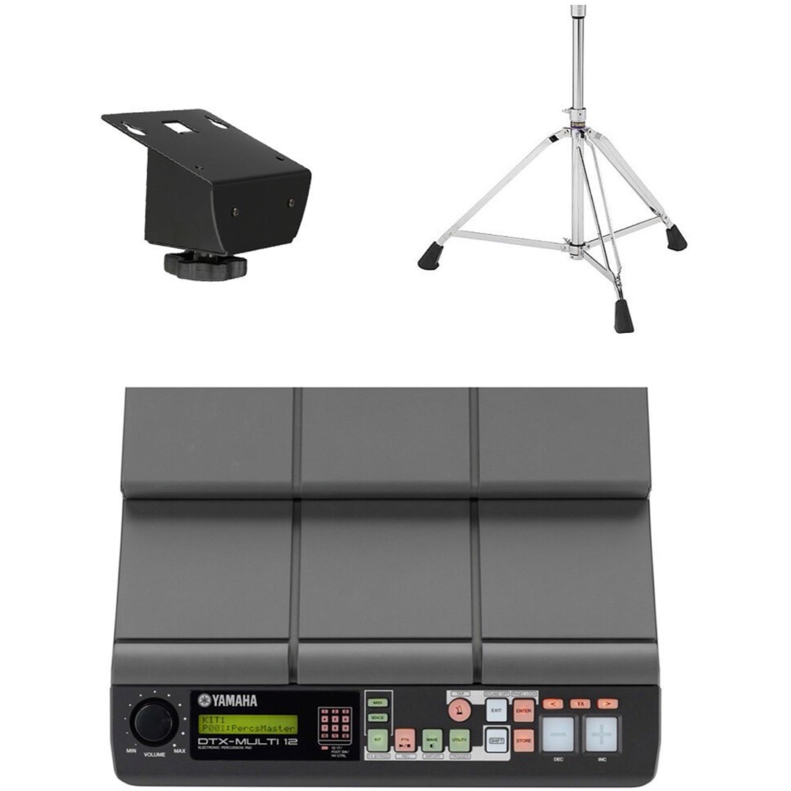 Yamaha DTX-Multi 12 Electronic Multi-Percussion Drum Pad, with Mount and Stand