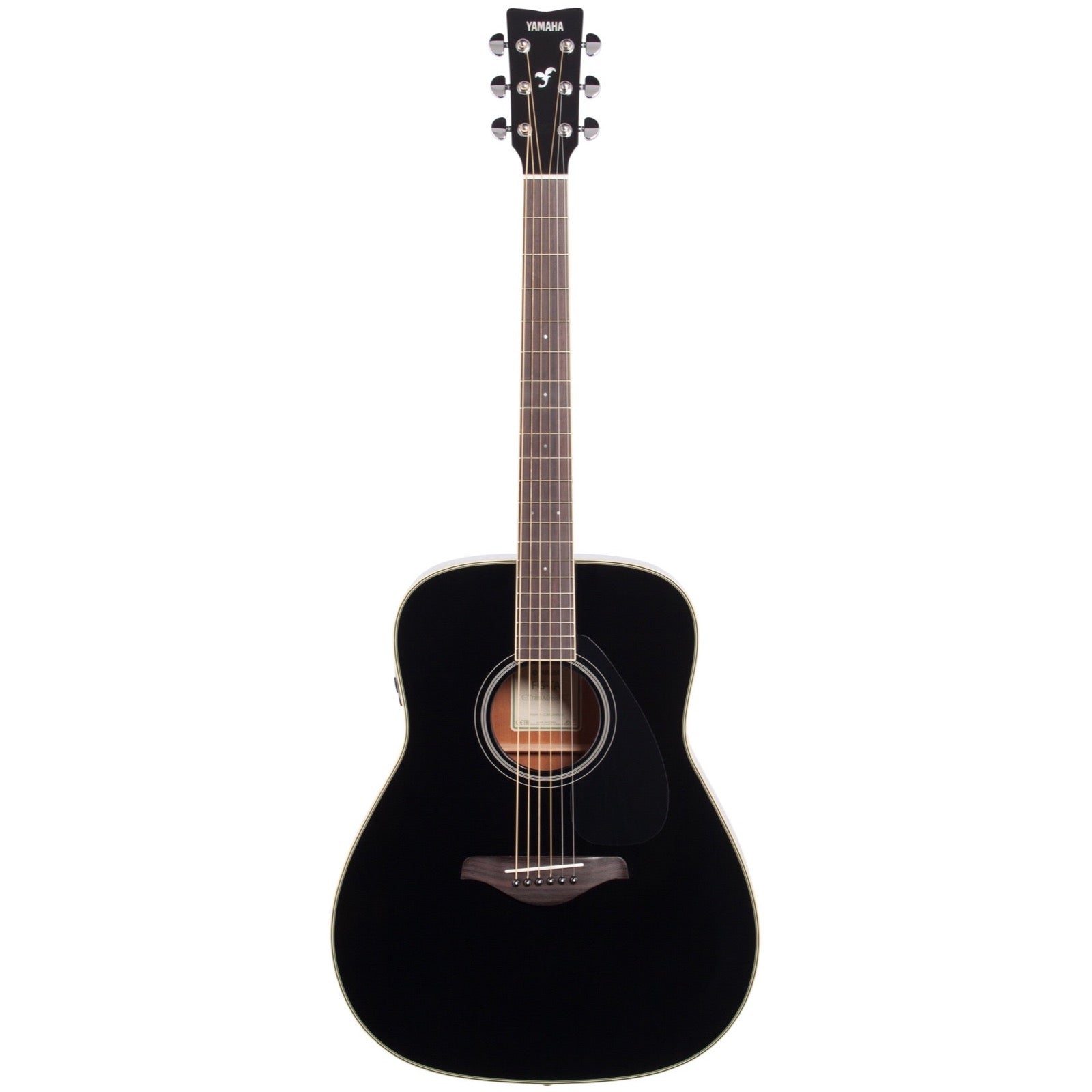 Yamaha FG-TA Dreadnought TransAcoustic Acoustic-Electric Guitar, Black