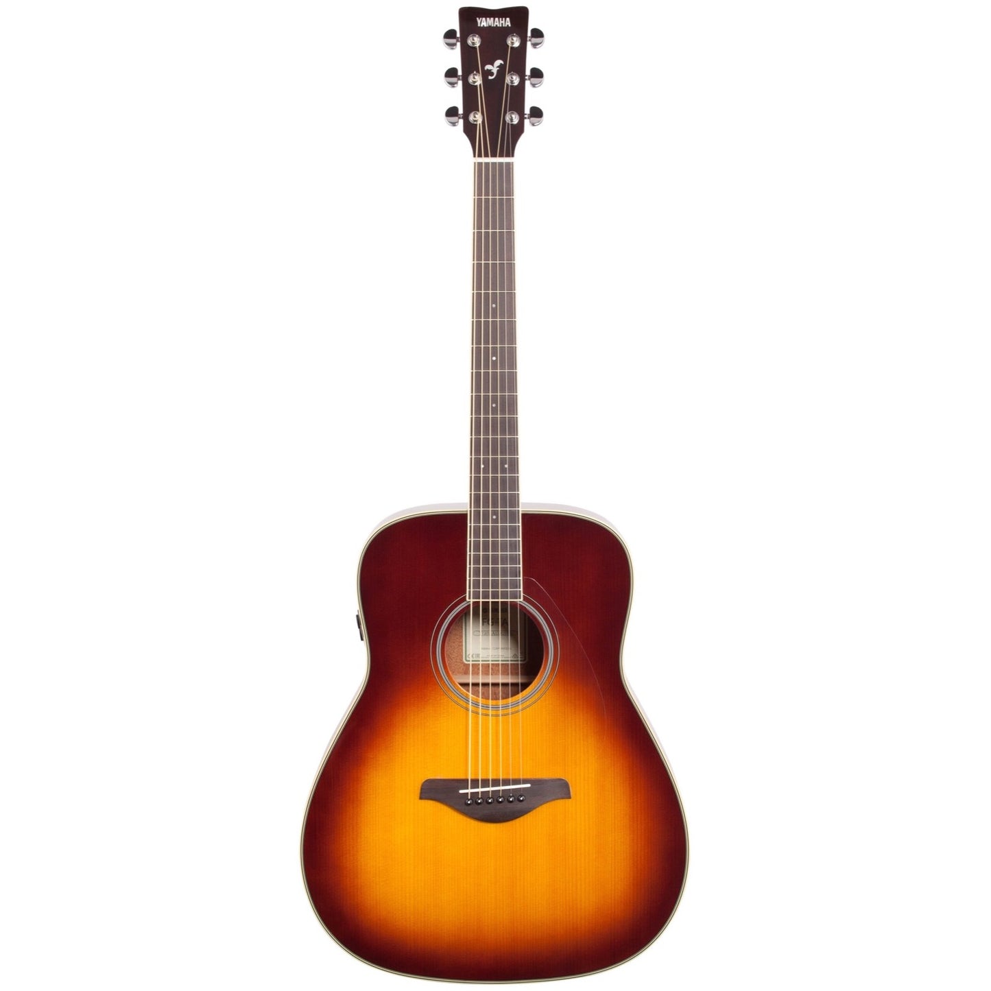 Yamaha FG-TA Dreadnought TransAcoustic Acoustic-Electric Guitar, Brown Sunburst