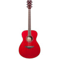 Yamaha FS-TA Concert TransAcoustic Acoustic-Electric Guitar, Ruby Red