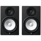 Yamaha HS8 Active Studio Monitor, Black, Pair, with Yamaha HS8S Powered Studio Subwoofer