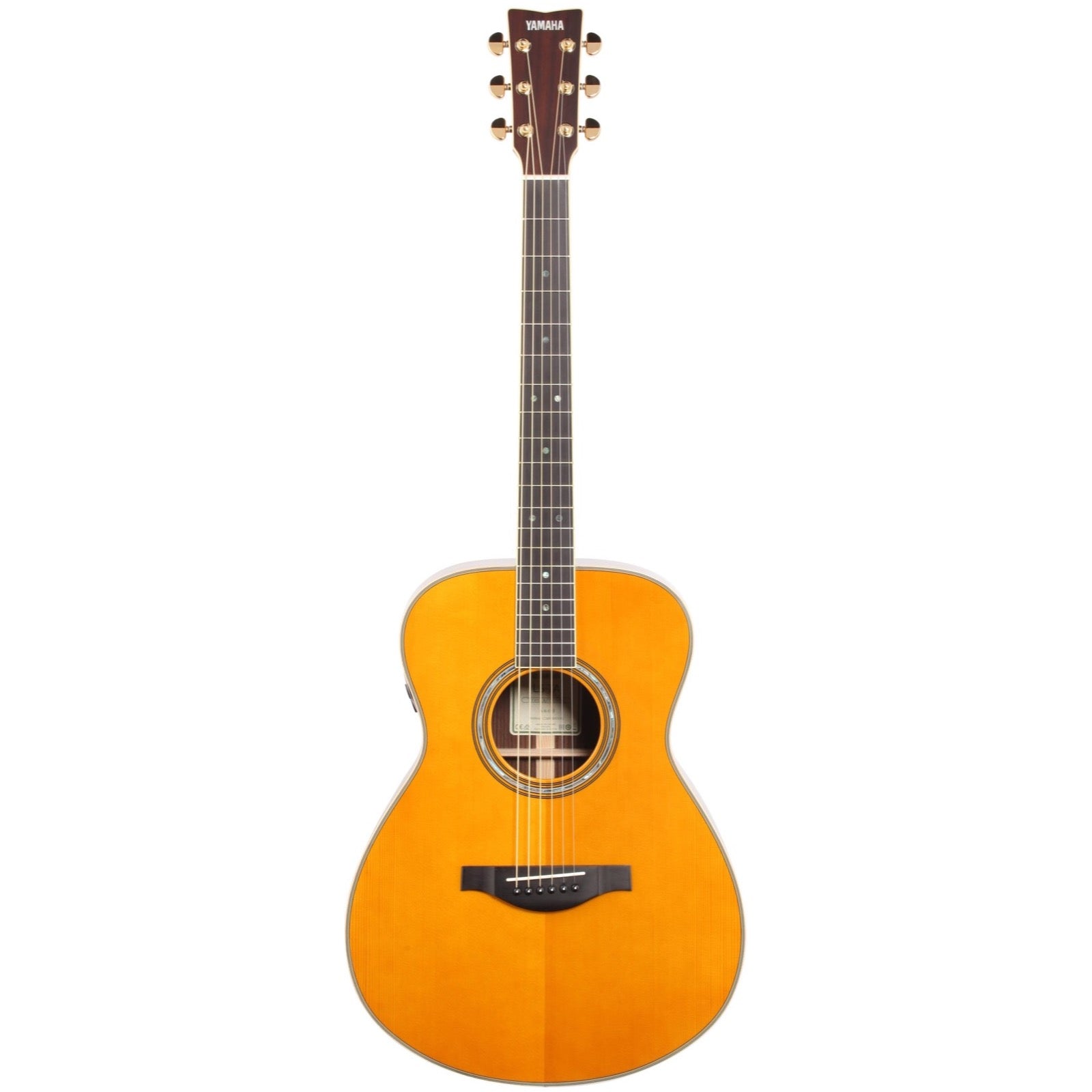 Yamaha LSTA TransAcoustic Acoustic-Electric Guitar (with Gig Bag), Vintage Natural
