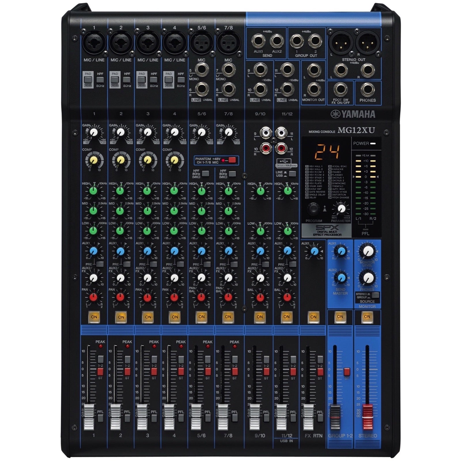 Yamaha MG12XU USB Mixer with Effects, 4-Bus