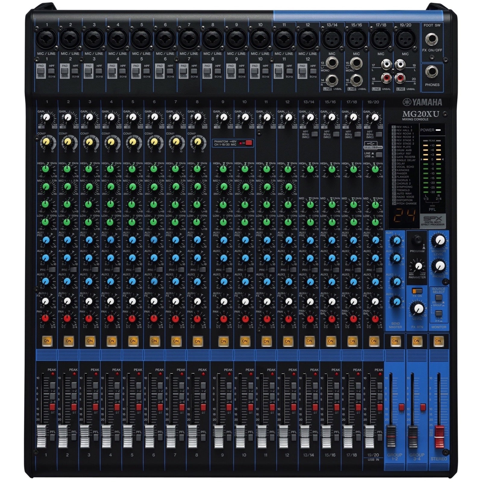 Yamaha MG20XU USB Mixer with Effects, 6-Bus