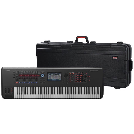 Yamaha Montage 7 Keyboard Synthesizer, 76-Key, Black, with Gator GTSA-KEY76 Keyboard Case