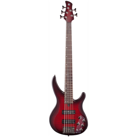 Yamaha TRBX605FM Electric Bass, 5-String, Dark Red Burst
