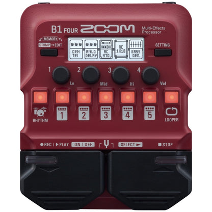 Zoom B1 FOUR Multi-Effects Bass Guitar Pedal