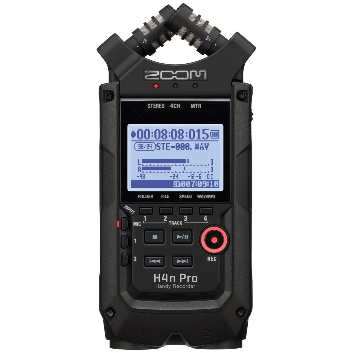 Zoom H4n Pro Portable Handy Recorder, All Black Edition