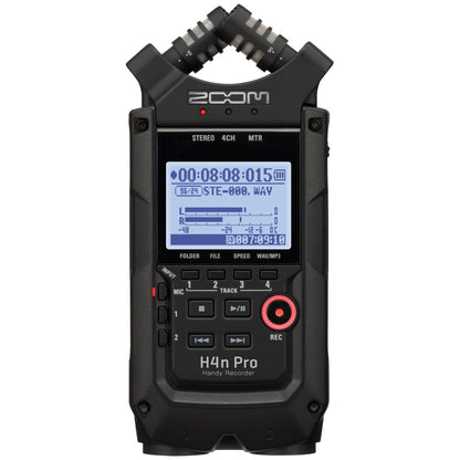 Zoom H4n Pro Portable Handy Recorder, All Black Edition