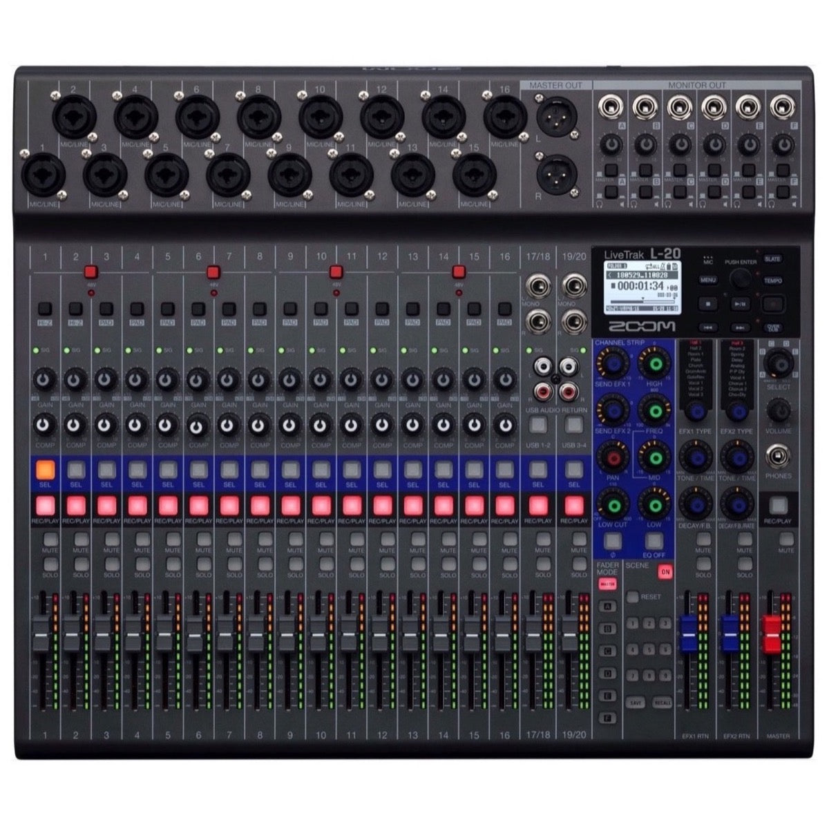 Zoom LiveTrak L-20 Digital Mixer, 20-Channel