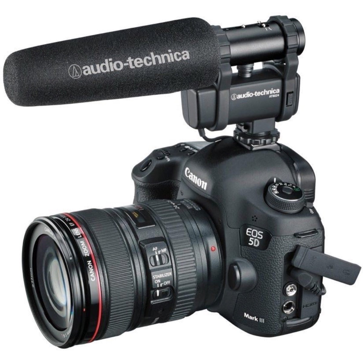 Audio-Technica AT8024 Mono/Stereo Camera Mount Microphone