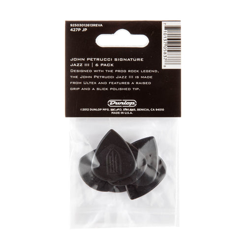 Dunlop 427PJP John Petrucci Jazz Guitar Picks, 6-Pack