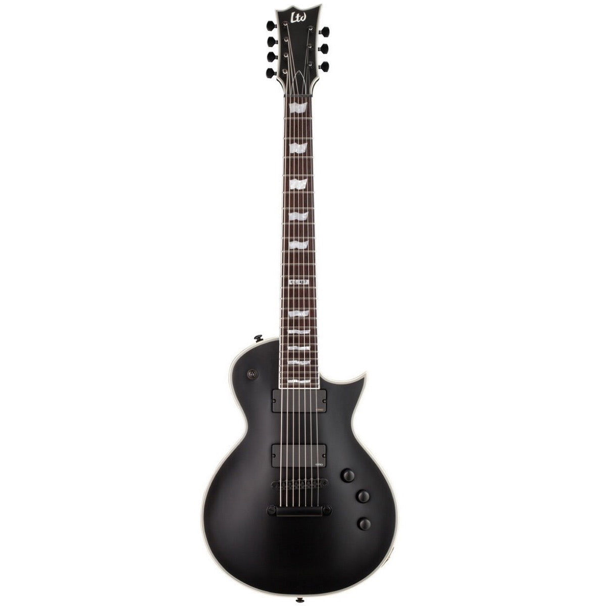 ESP LTD EC-407 Electric Guitar, 7-string, Black Satin
