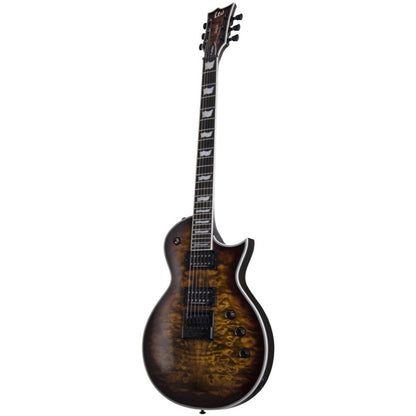 ESP LTD EC1000QM Evertune Electric Guitar, Dark Brown Sunburst
