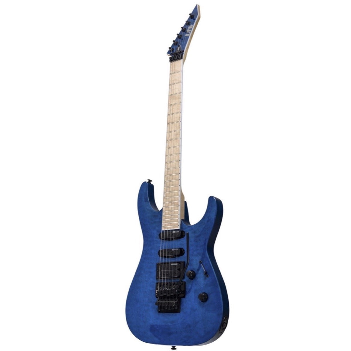 ESP LTD MH203QM Electric Guitar, See Thru Blue