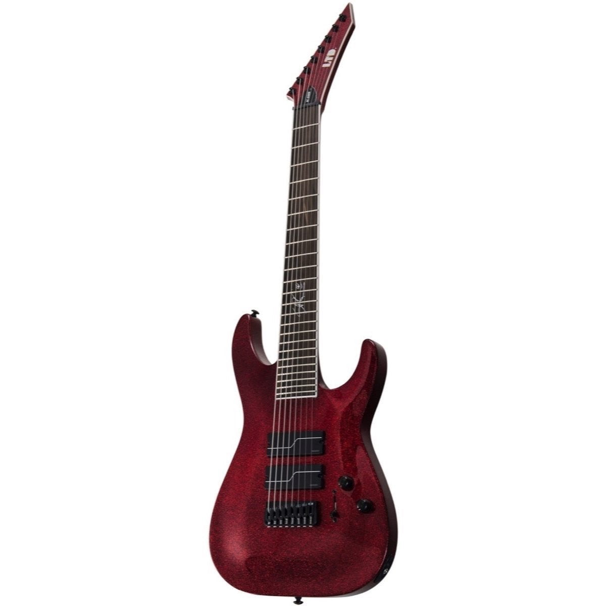 ESP LTD Stephen Carpenter SC-608B Baritone Electric Guitar, 8-String (with Case), Red Sparkle