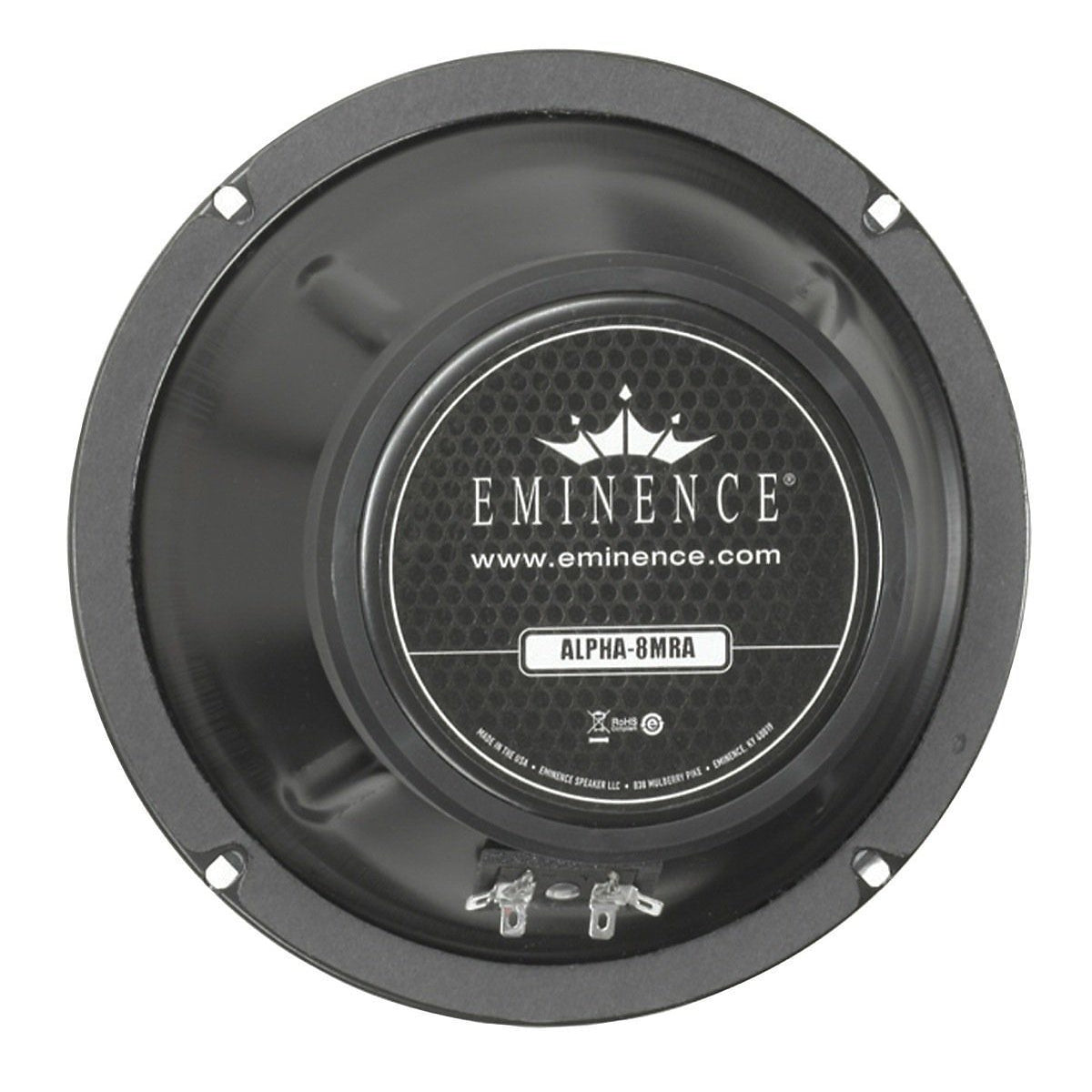Eminence Alpha-8MRA Replacement PA Speaker (125 Watts), 8 Ohms, 8 Inch