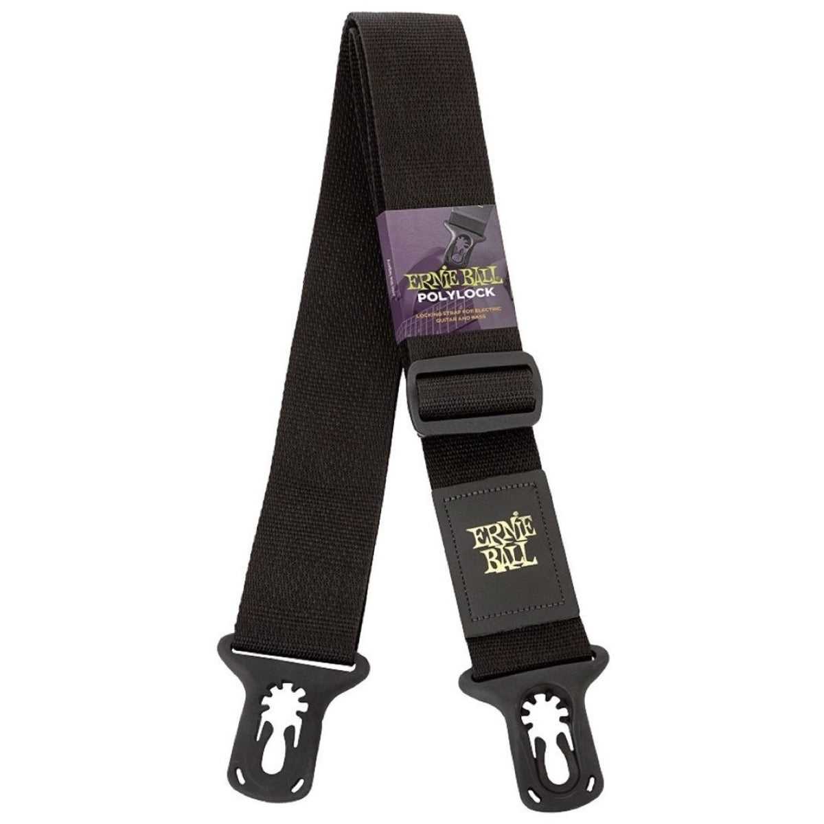 Ernie Ball PolyLock Guitar Strap, Black