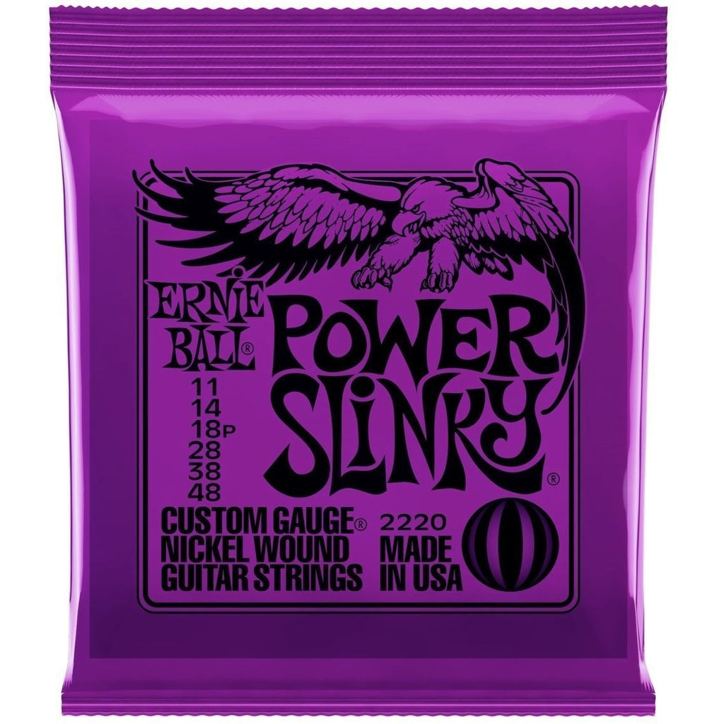 Ernie Ball Power Slinky Nickel Wound Electric Guitar Strings - 11-48 Gauge, 3220, 3-Pack, 17838