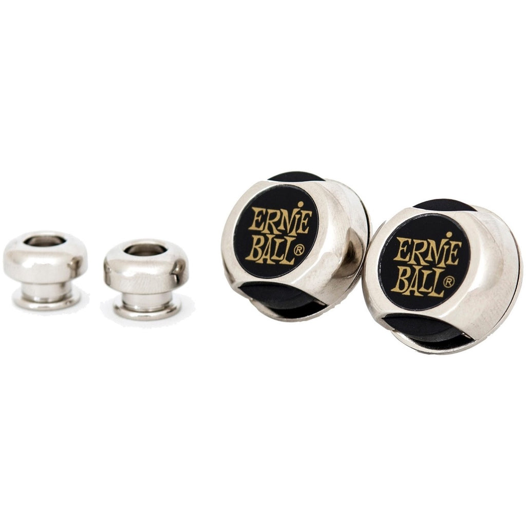 Ernie Ball Super Lock Guitar Strap Locks, Nickel, P04600