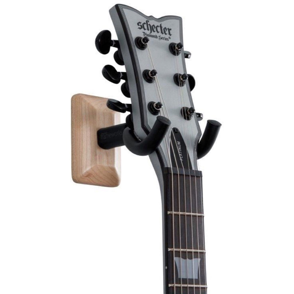 Gator Frameworks Mahogany Wall Mount Guitar Hanger, Maple