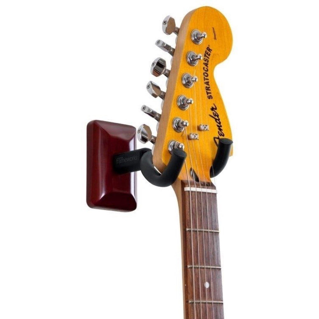 Gator Frameworks Wall Mount Guitar Hanger, Cherry