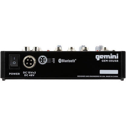 Gemini GEM-05USB Mixer with Bluetooth