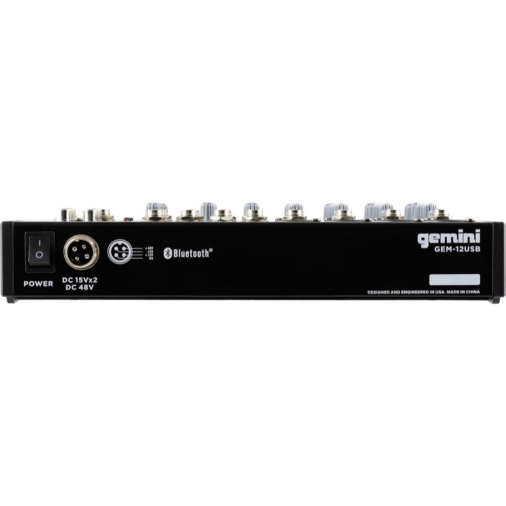Gemini GEM-12USB Mixer with Bluetooth
