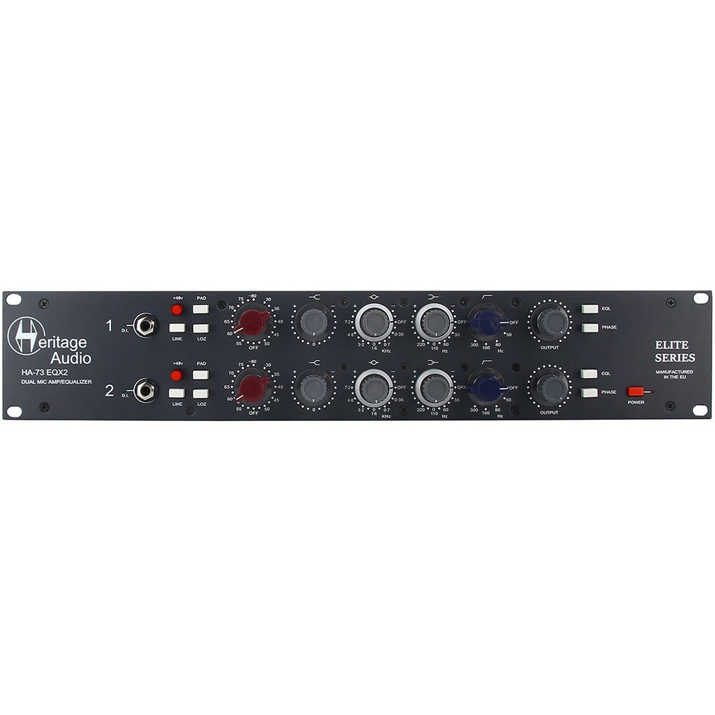 Heritage Audio HA73EQX2 Elite Series 2-Channel Microphone Preamplifier with Equalizer