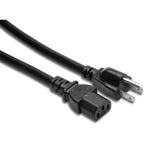 Hosa 3-Wire Grounded Straight Angle Power Cable, PWC-143, 3 Foot