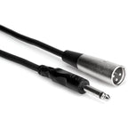 Hosa Male TS 1/4 Inch to XLR Male Unbalanced Interconnect Cable, PXM-115, 15 Foot