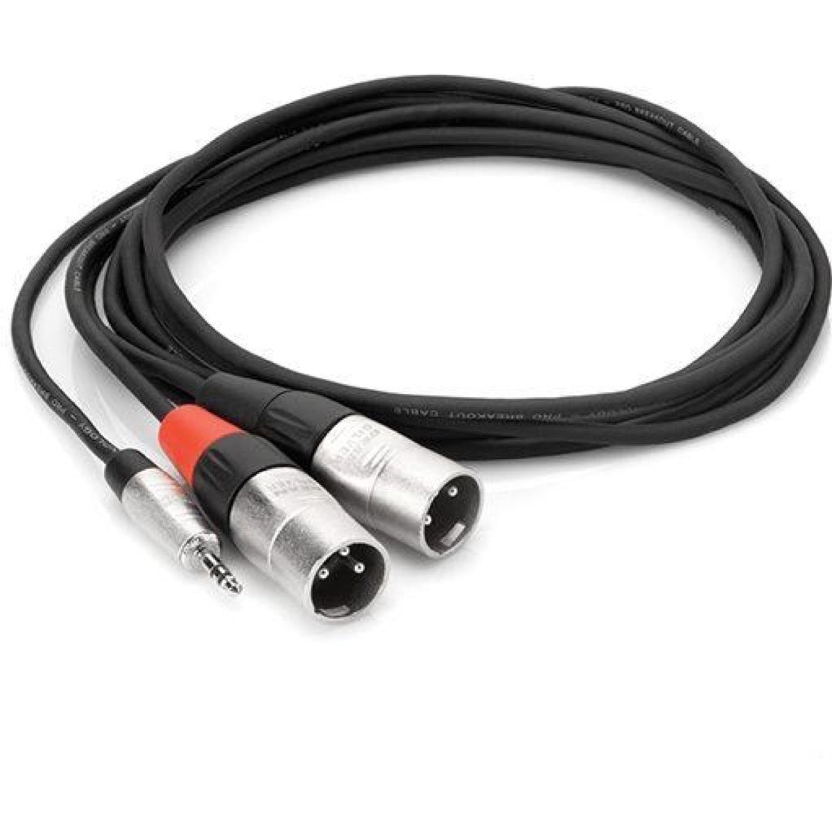 Hosa REAN Pro Stereo Breakout Mini TRS to Dual XLR Male Cable, HMX-003Y, 3 Foot
