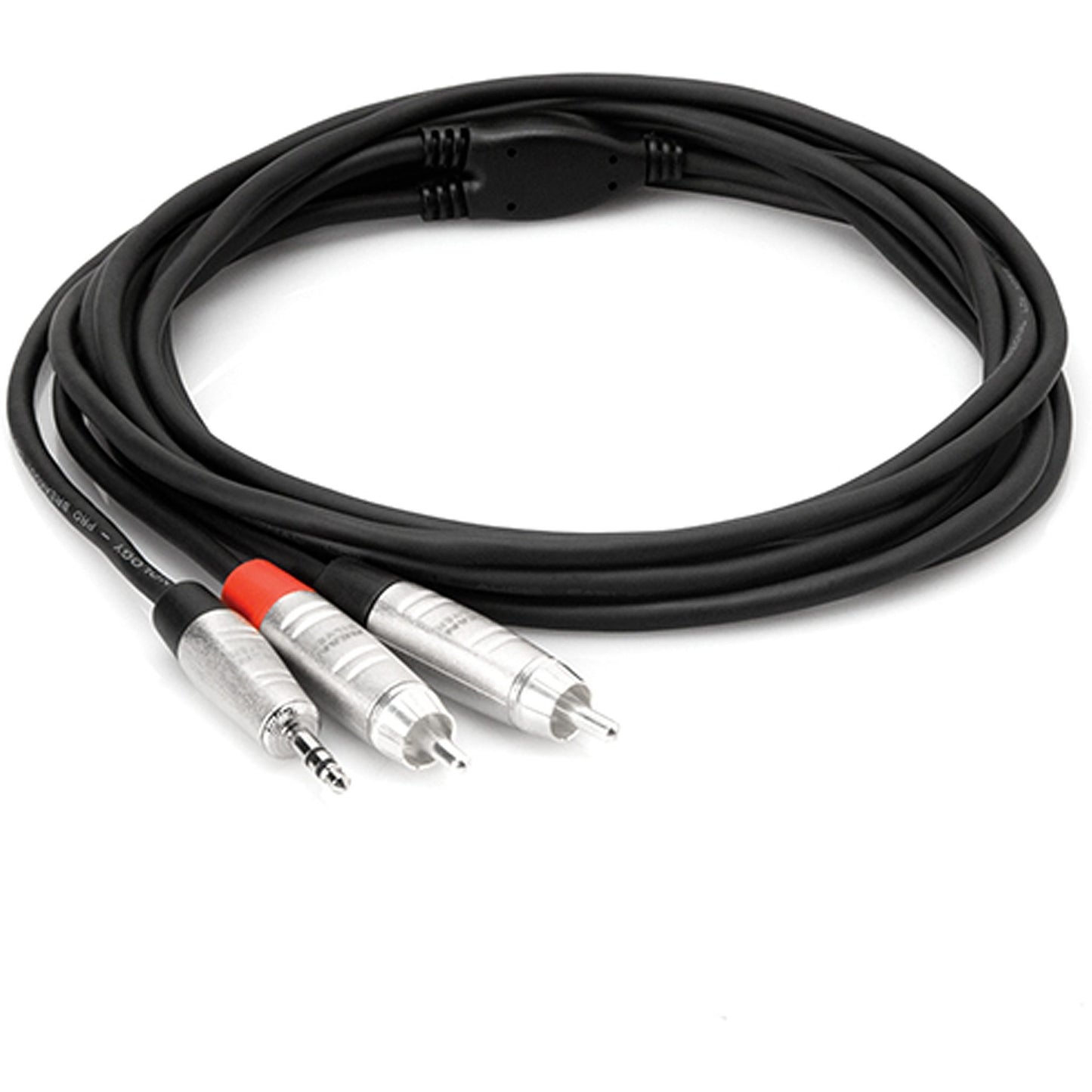 Hosa REAN Pro Stereo Breakout Mini to Dual RCA Cable, 3 Foot