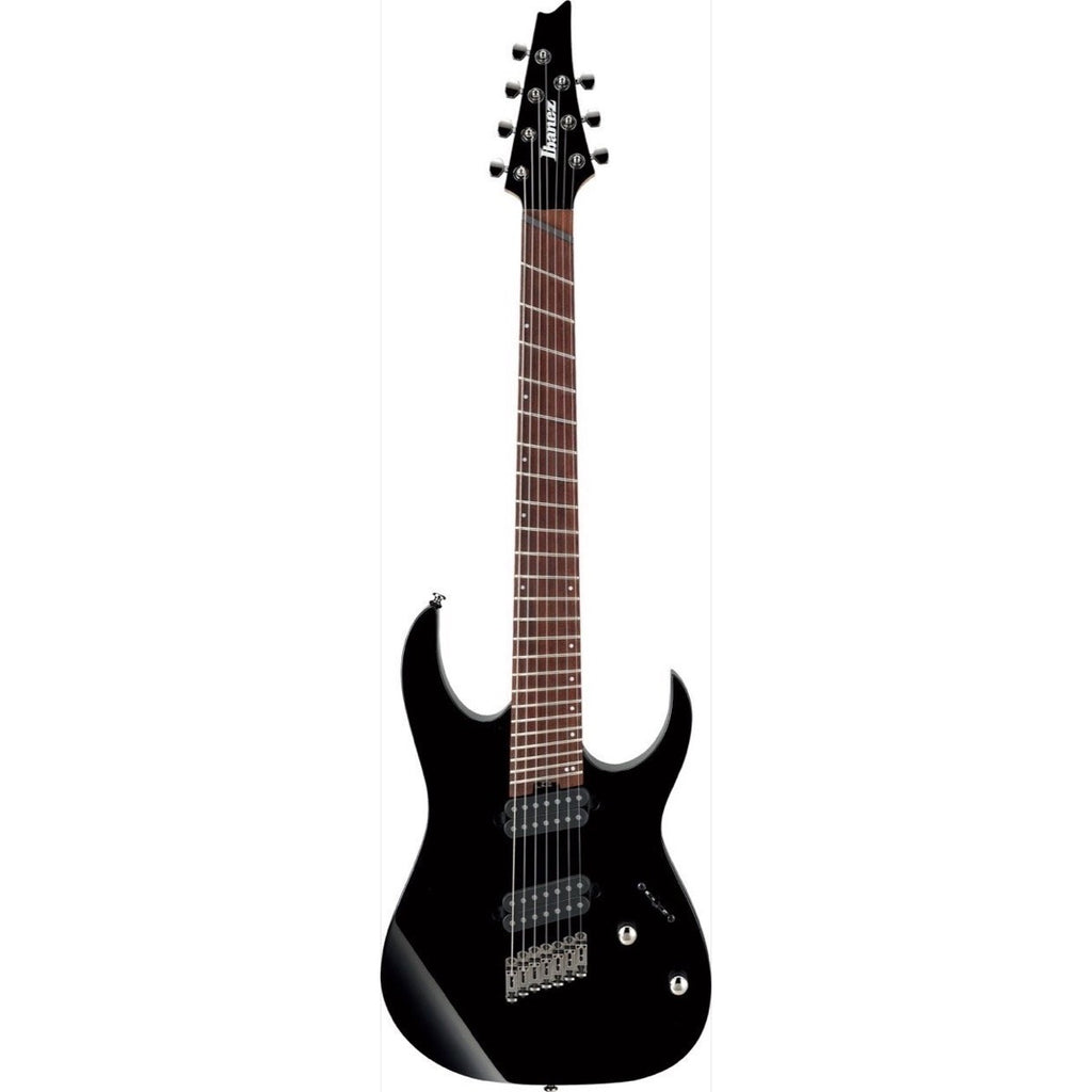 Ibanez RGMS7 Multi-Scale Black 7-String Electric Guitar
