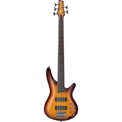 Ibanez SR375EF Fretless Electric Bass, 5-String, Brown Burst