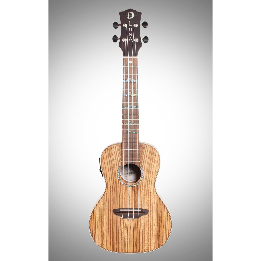 Luna High Tide Zebrawood Concert Acoustic-Electric Ukulele (with Gig Bag)