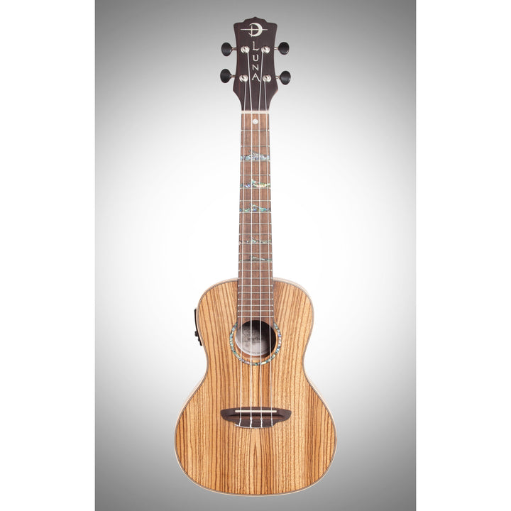 Luna High Tide Zebrawood Concert Acoustic-Electric Ukulele (with Gig Bag)