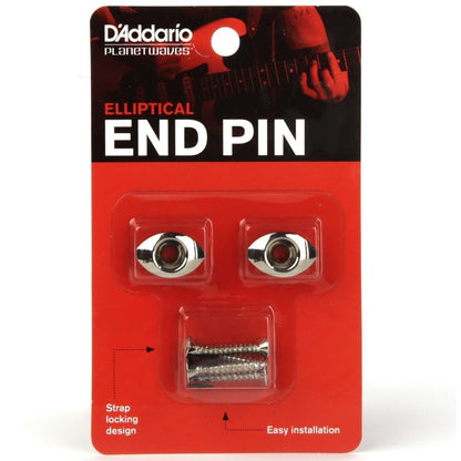 D'Addario PW-EEP2-02 Elliptical End Pins, Chrome