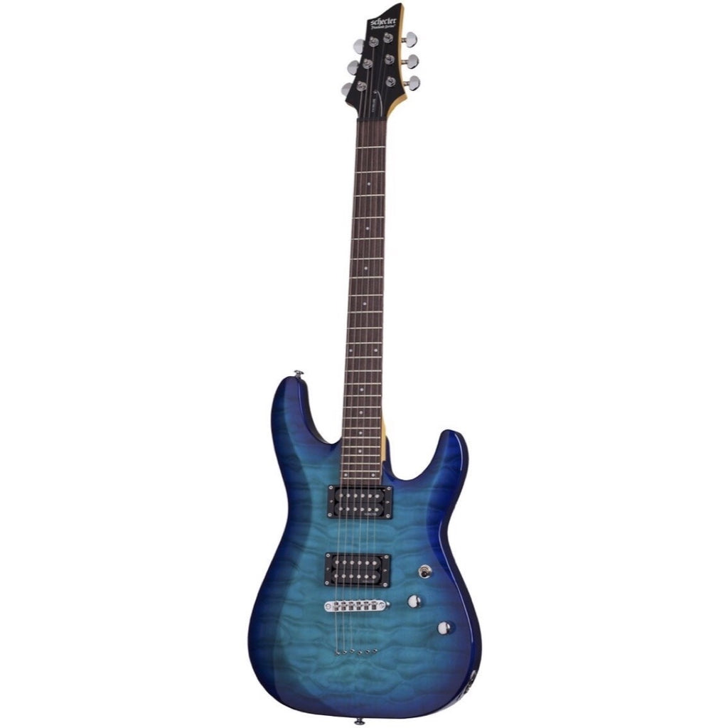 Schecter C-6 Plus Electric Guitar, Ocean Blue Burst