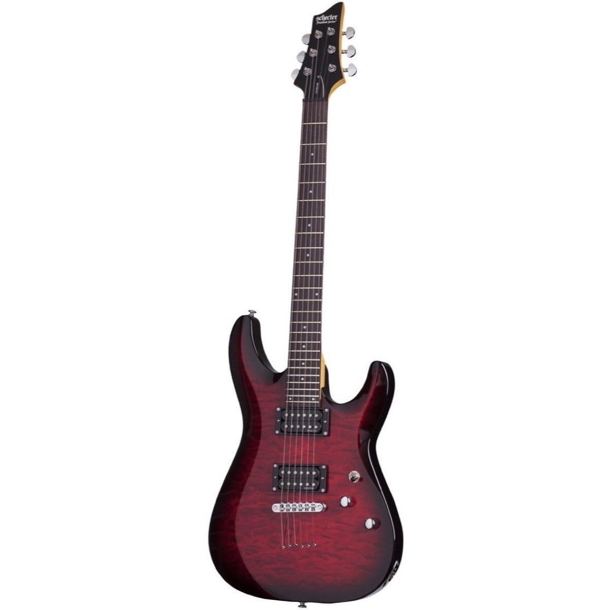Schecter C-6 Plus Electric Guitar, See Thru Cherry Burst