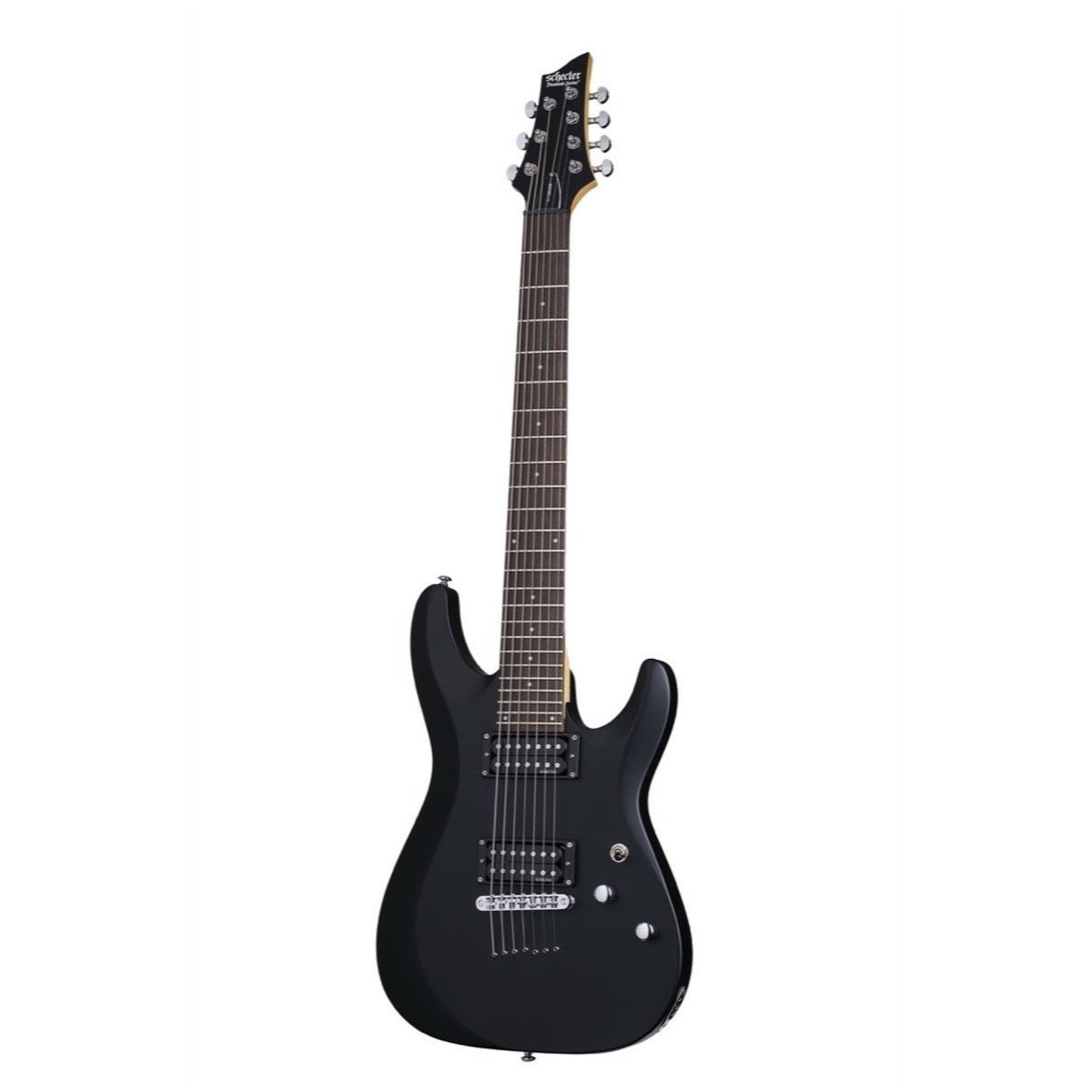 Schecter C-7 Deluxe Satin Black 7-String Electric Guitar
