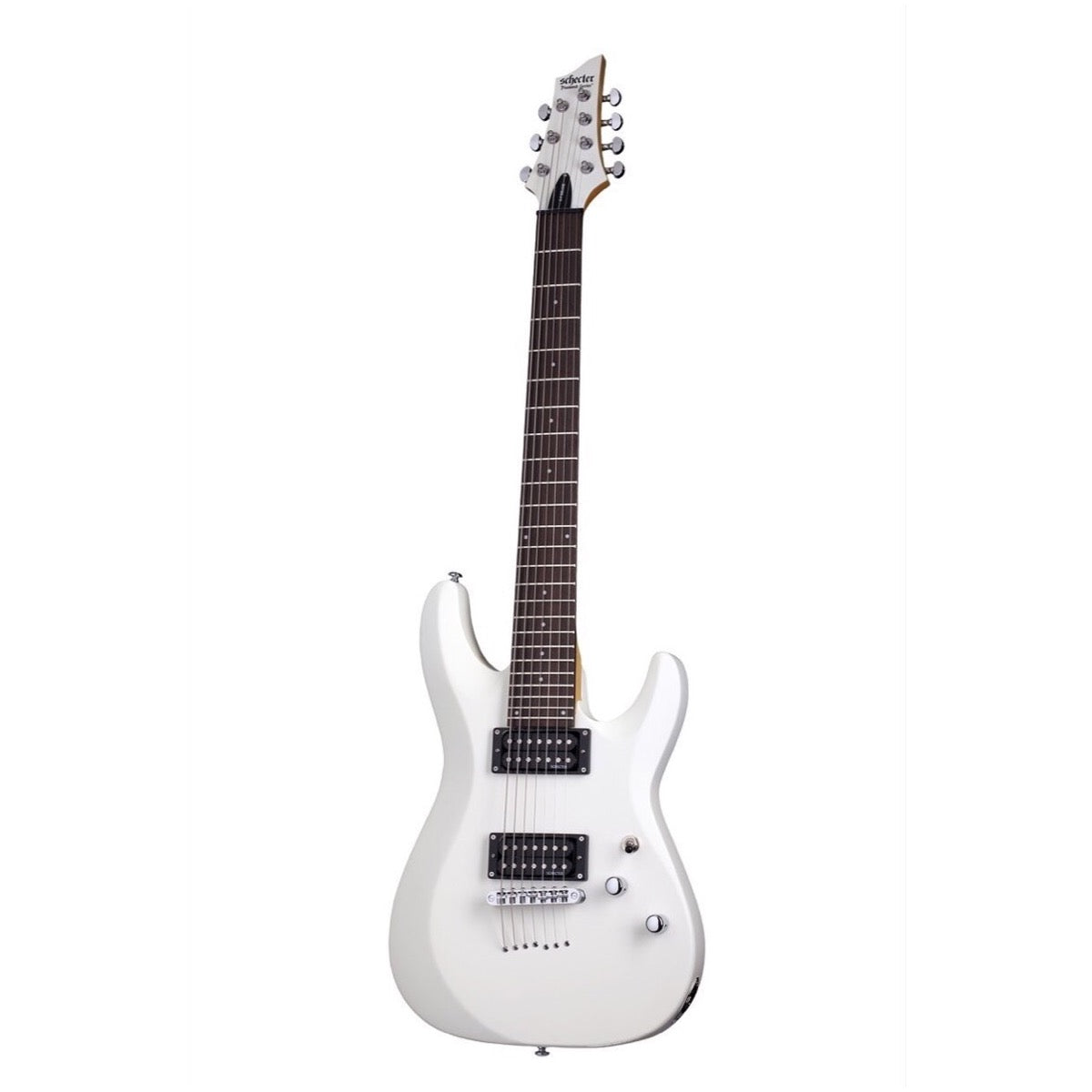 Schecter C-7 Deluxe Electric Guitar, Satin White