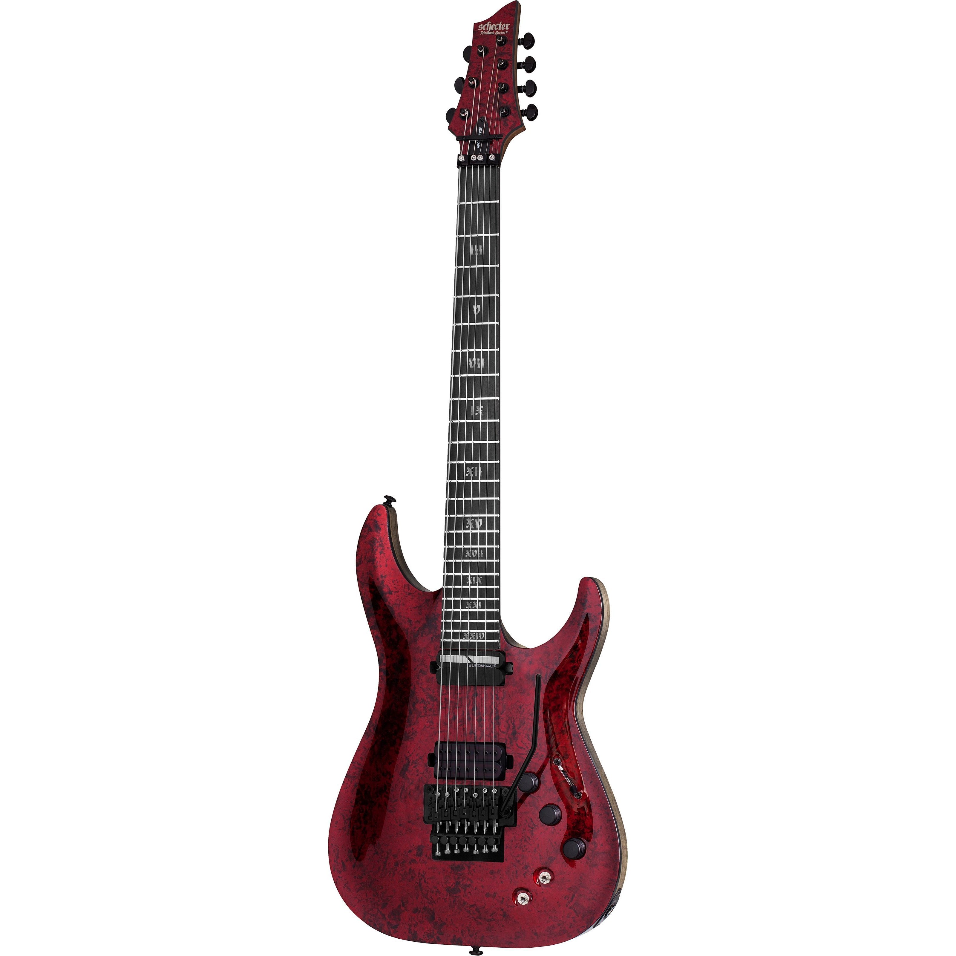 Schecter C-7 FR-S Apocalypse Red Reign 7-String Electric Guitar