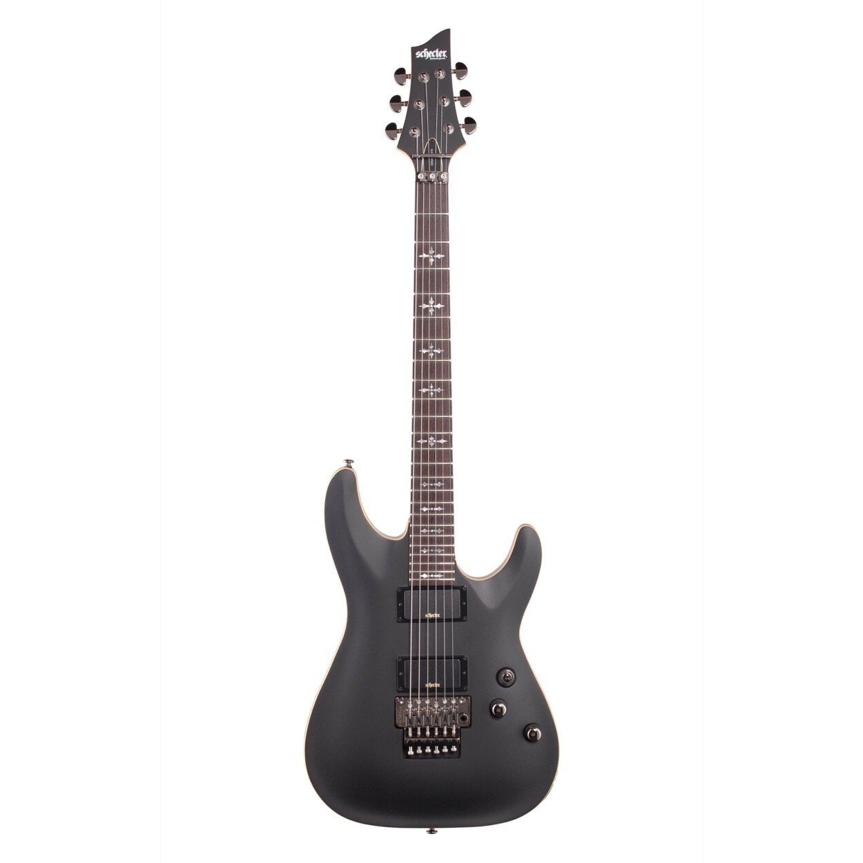 Schecter Demon 6 FR Electric Guitar, Aged Black Satin – Same Day Music