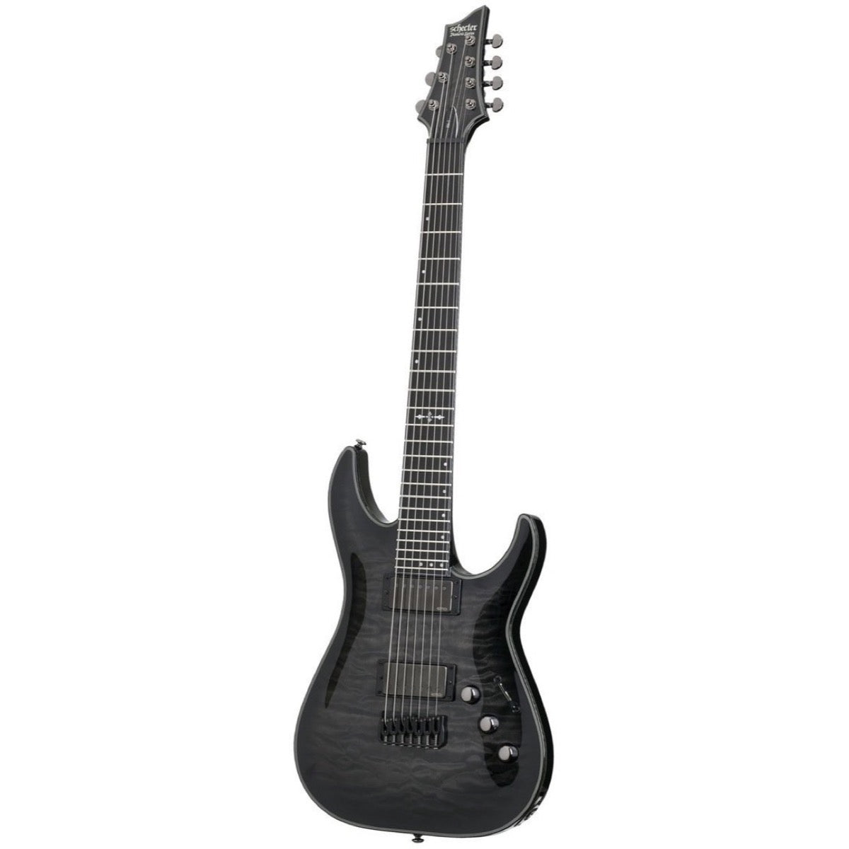 Schecter Hellraiser Hybrid C-7 Electric Guitar, 7-String, Transparent Black Burst