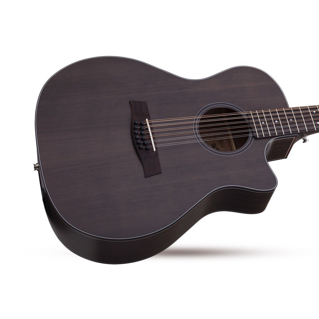 Schecter Orleans Studio Satin See Thru Black 12-String Acoustic-Electric Guitar