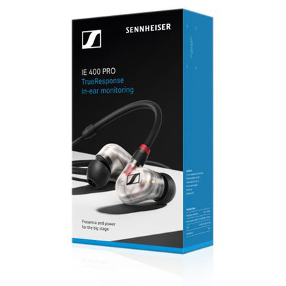 Sennheiser IE-400 Pro In-Ear Monitoring Headphones, Clear